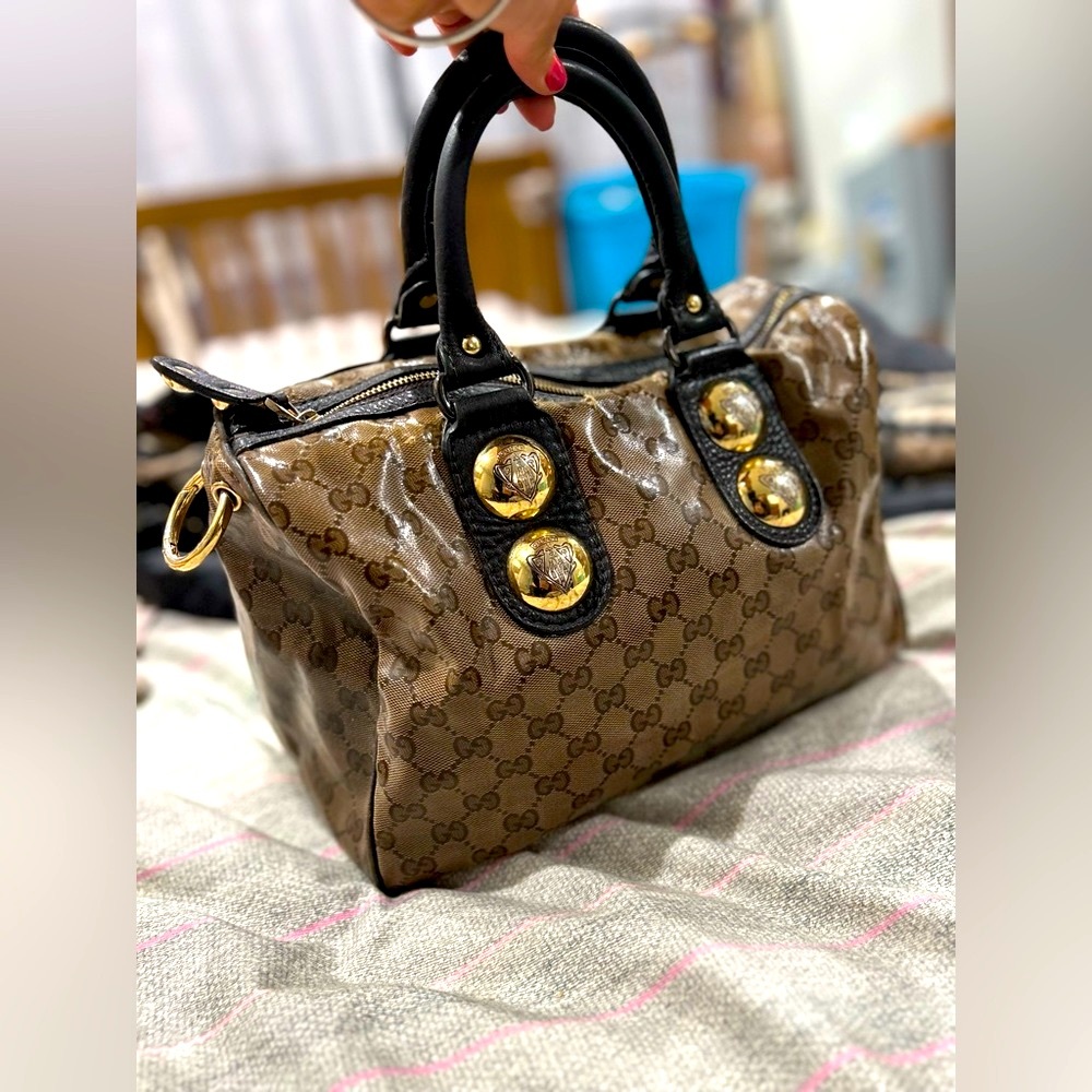 Gucci Crystal Babouska Boston Speedy
